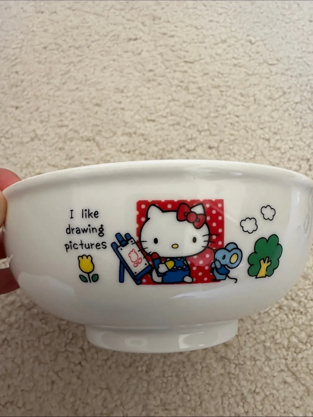 Hello Kitty Kids Red Ceramic Bowl and Mug Set